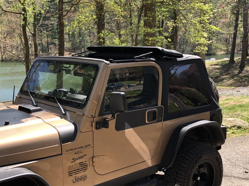 Rampage 18-21 Jeep Wrangler (JL) Unlimited Frameless TrailView Fastback Soft Top Kit - Black Diamond