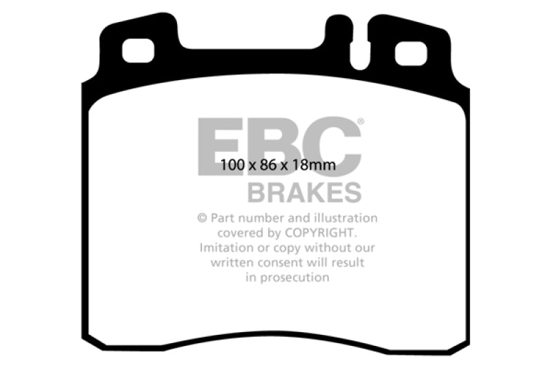 EBC 98-99 Mercedes-Benz CL500 5.0 Greenstuff Front Brake Pads