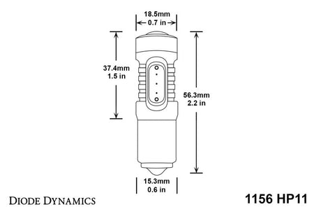 Diode Dynamics 1156 LED Bulb HP11 LED - Red (Pair)