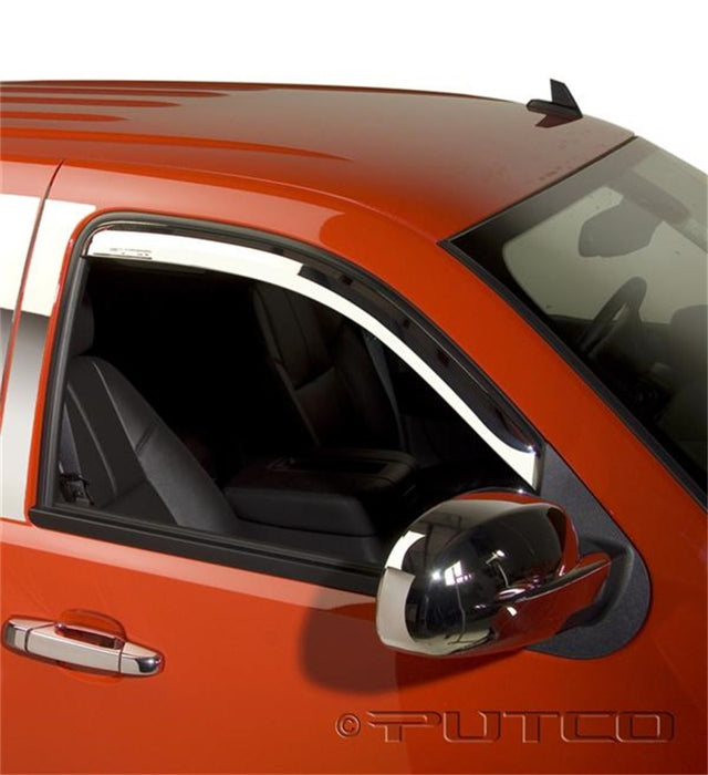 Putco 14-14 Chevrolet Silverado HD - Crew Cab (Front Only) Element Chrome Window Visors