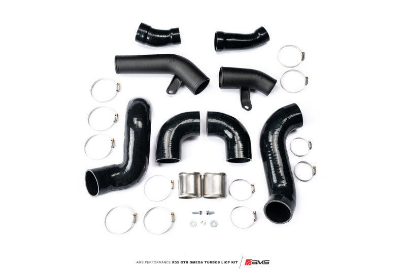 AMS Performance 2009+ Nissan R35 GTR Omega Turbo Kit 3in Lower Intercooler Pipes (Omega 9 &amp; 14)