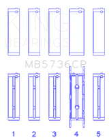 King Engine Bearings Ford Powerstroke 6.0L/6.4L Diesel (Size +0.50mm) Crankshaft Main Bearing Set
