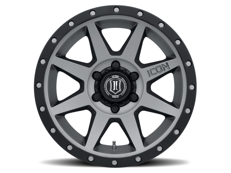 ICON Rebound 17x8.5 6x5.5 25mm Offset 5.75in BS 93.1mm Bore Titanium Wheel