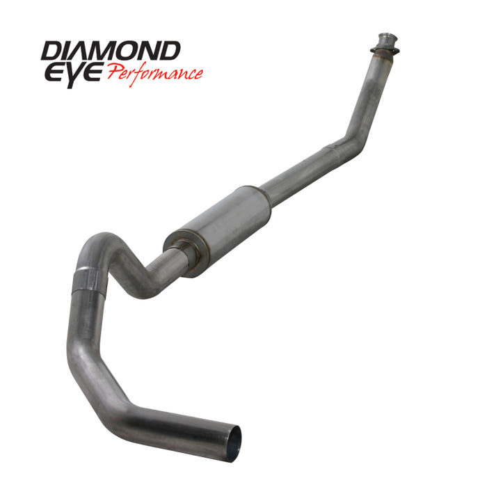 Diamond Eye KIT 4in TB MFLR RPLCMENT PIPE SGL SS: 98.5-02 DODGE CUMMINS 5.9L