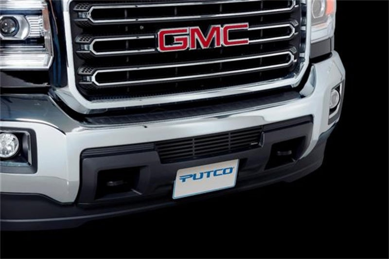 Putco 15-19 GMC Sierra HD - Stainless Steel - Black Bar Design Bumper Grille Bumper Grille Inserts