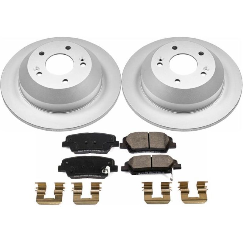 Power Stop 10-18 Hyundai Santa Fe Rear Z17 Evolution Geomet Coated Brake Kit