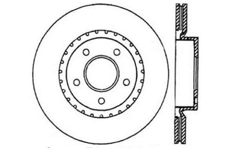 StopTech 8/02-03 Infiniti G35 Drilled Right Front Rotor