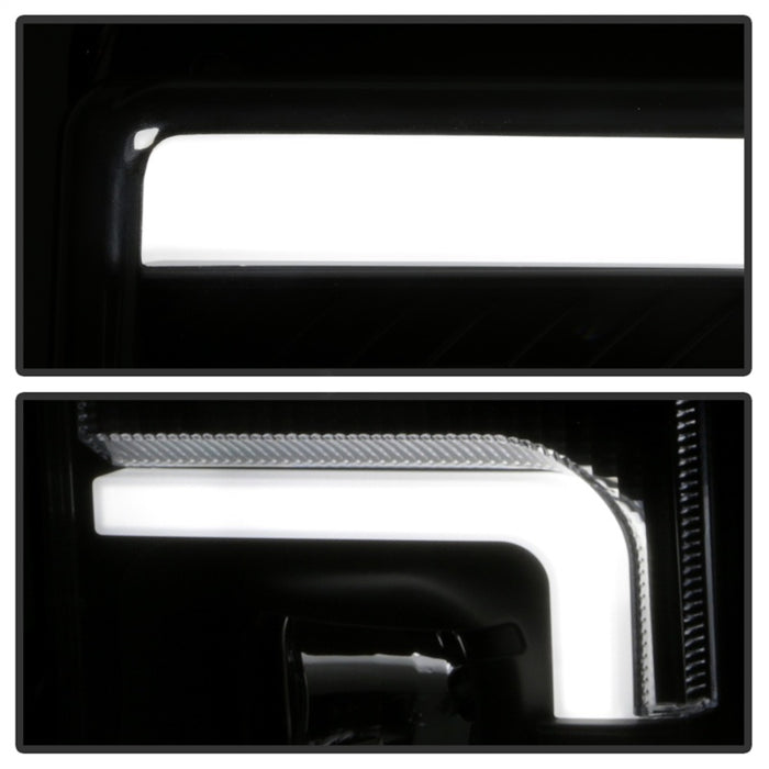 Spyder 17-18 Ford F250/F350/F450 Halogen Model Only -White Light Bar- Black- PRO-YD-FS17HALSI-BK