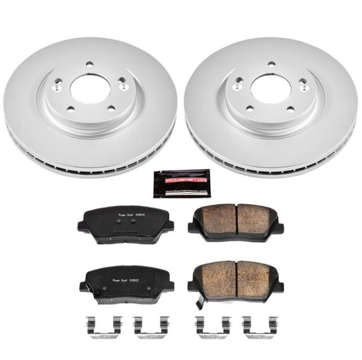 Power Stop 10-12 Hyundai Santa Fe Front Z17 Evolution Geomet Coated Brake Kit