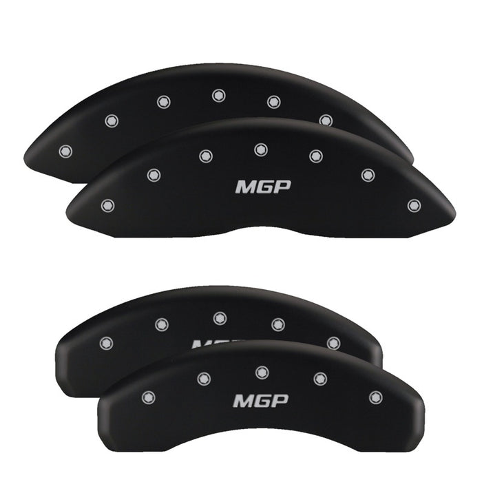 MGP Front set 2 Caliper Covers Engraved Front Bowtie Red finish silver ch