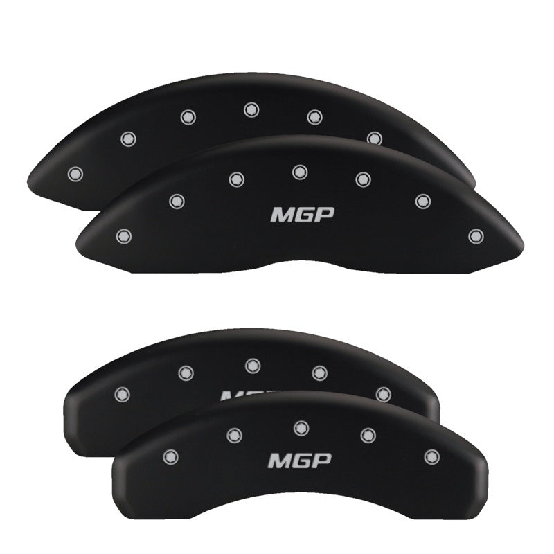 MGP 4 Caliper Covers Engraved Front & Rear Vintage Style/RT Black finish silver ch