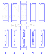 King Engine Bearings Chevy LS1 / LS6 / LS3 (Size 010X) Performance Main Bearing Set