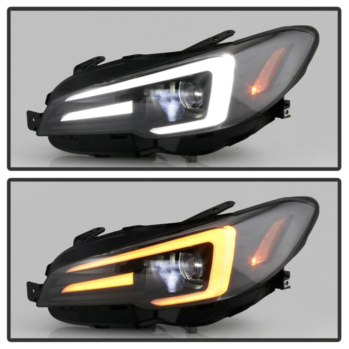 Spyder Subaru Impreza WRX 15-20 Halogen High-Power LED Headlights- Black PRO-YD-SWRX15HALAP-SBSEQ-BK