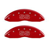 MGP 4 Caliper Covers Engraved Front & Rear Classic/SS Red finish silver ch