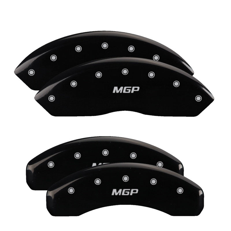 MGP 4 Caliper Covers Engraved Front & Rear Crossfire Black finish silver ch