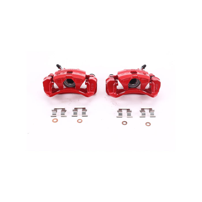 Power Stop 95-98 Subaru Impreza Rear Red Calipers w/Brackets - Pair