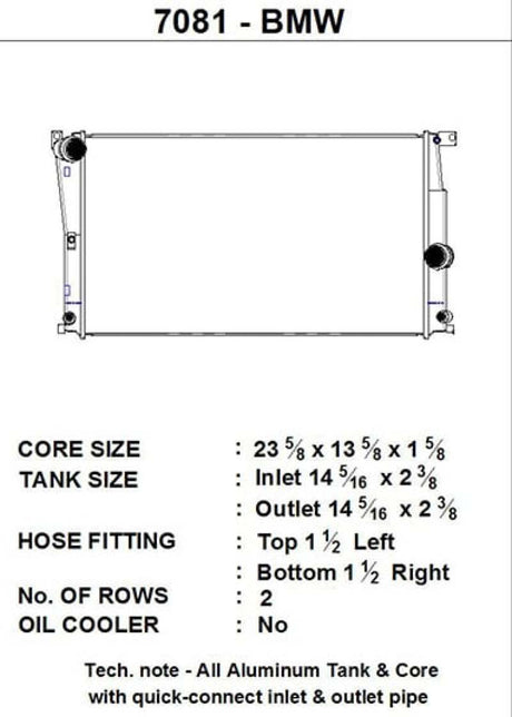 CSF BMW 2 Series (F22/F23) / BMW 3 Series (F30/F31/F34) / BMW 4 Series (F32/F33/F36) A/T Radiator