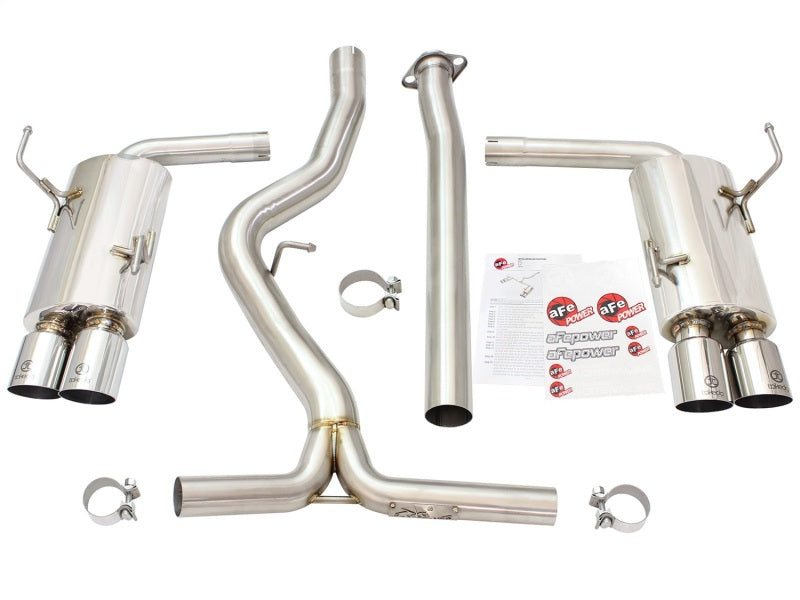 aFe Takeda 3in SS Exhaust Cat-Back 15-16 Subaru WRX/STI 2.0L/2.5L Polished Tips