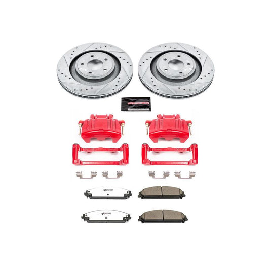 Power Stop 08-09 Dodge Caliber Front Z26 Street Warrior Brake Kit w/Calipers