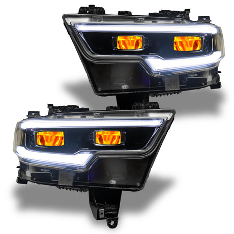 Oracle 19-21 RAM 1500 RGB Headlight Demon Eye Kit - LED Projector - w/o Controller