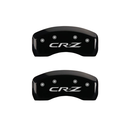 MGP 4 Caliper Covers Engraved Front Honda Engraved Rear CR-Z Black finish silver ch