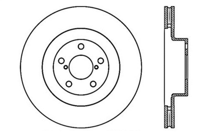 StopTech 02-10 WRX Drilled Right Front Rotor