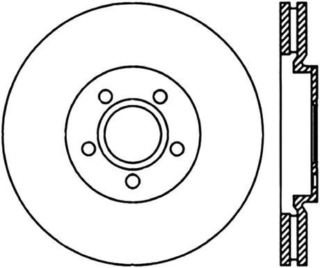 StopTech 03-09 Chrysler PT Cruiser Tur / 03-05 Dodge Neon SRT-4 Front Left Slotted & Drilled Rotor