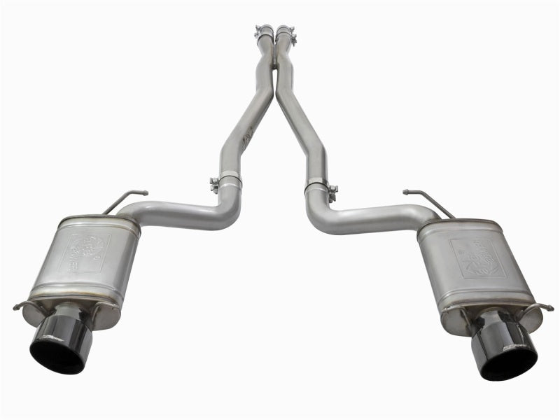 aFe Mach Force-Xp 3in CB Stainless Steel Dual Exhaust System w/ Black Tips 09-15 Cadillac CTS-V