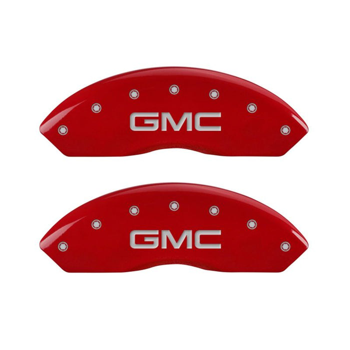 MGP 4 Caliper Covers Engraved Front & Rear GMC Yellow finish black ch