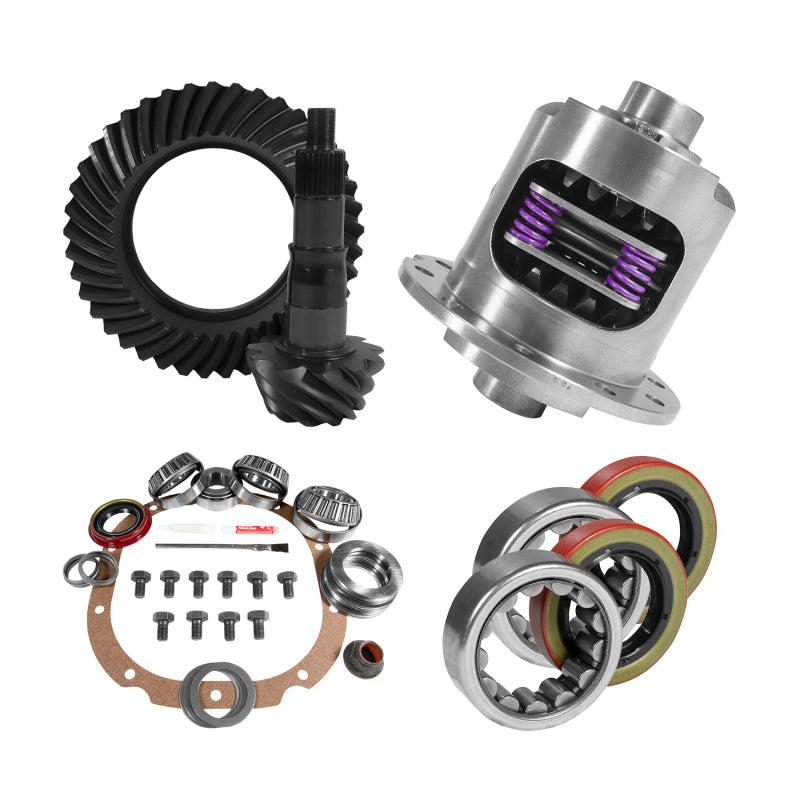 Yukon 8.8in Ford 3.27 Rear Ring & Pinion Install Kit 31 Spline Positraction 2.53in Axle Bearings