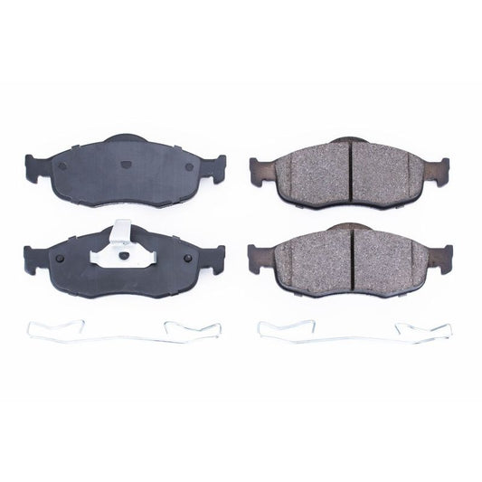 Power Stop 95-00 Ford Contour Front Z17 Evolution Ceramic Brake Pads w/Hardware