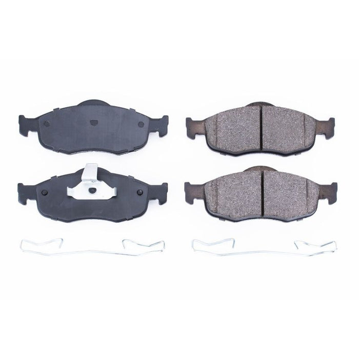 Power Stop 95-00 Ford Contour Front Z17 Evolution Ceramic Brake Pads w/Hardware