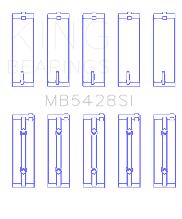 King Honda R16A/ R18A 2006- Current (Size 0.25) Main Bearing Set