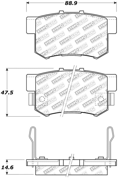 StopTech Street Select Brake Pads - Front/Rear