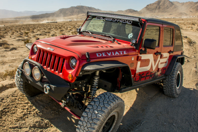 DV8 Offroad 07-18 Jeep Wrangler JK Front & Rear Flat Tube Fenders