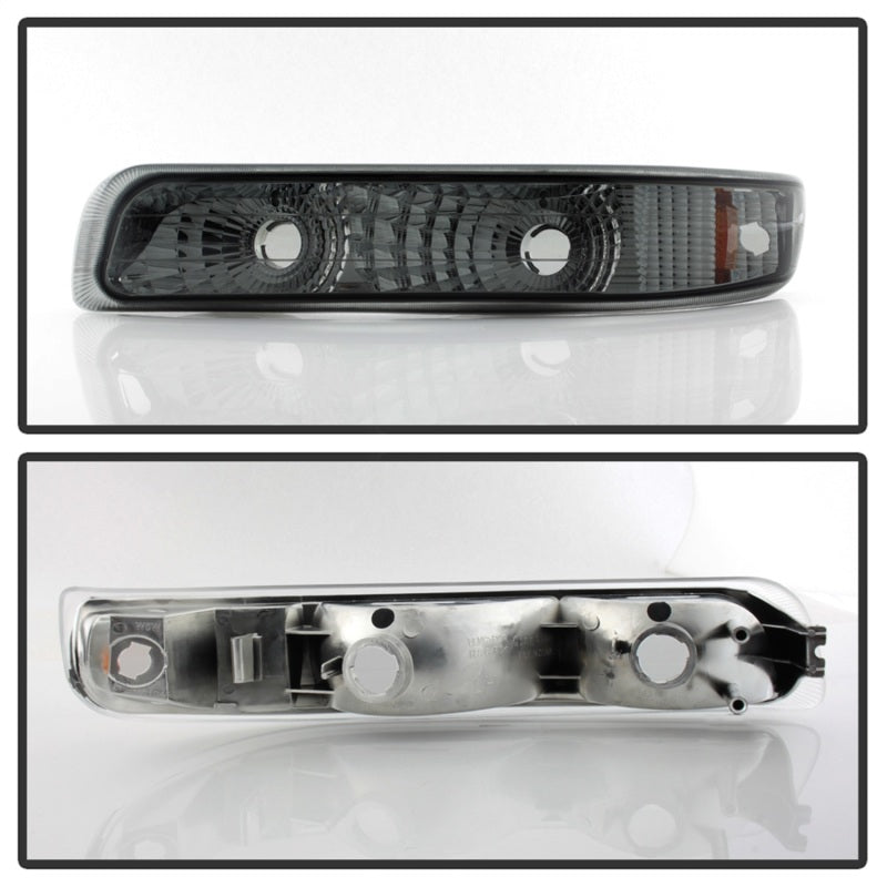 xTune Chevy Silverado 99-02 Amber Reflector Bumper Lights Smoke CBL-JH-CS99-AM-SM