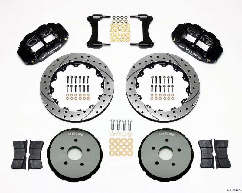 Wilwood Narrow Superlite 6R Front Hat Kit 12.88in Drilled 2008 Toyota Matrix