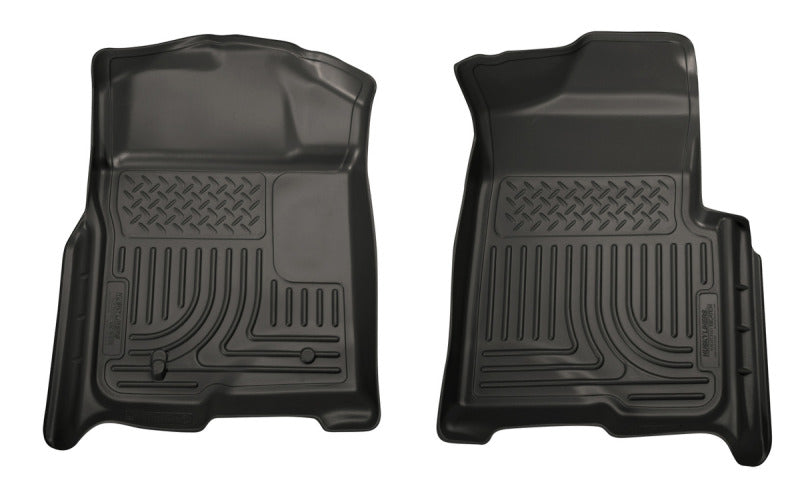 Husky Liners 08-10 Ford SuperDuty Regular/Super/Crew Cab WeatherBeater Black Floor Liners