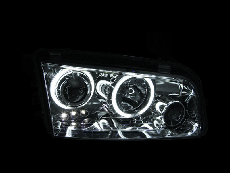 ANZO 2006-2010 Dodge Charger Projector Headlights w/ Halo Chrome (CCFL)