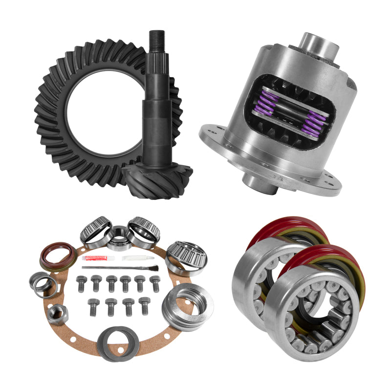 Yukon 8.6in GM 4.88 Rear Ring & Pinion Install Kit 30 Spline Positraction Axle Bearings and Seals