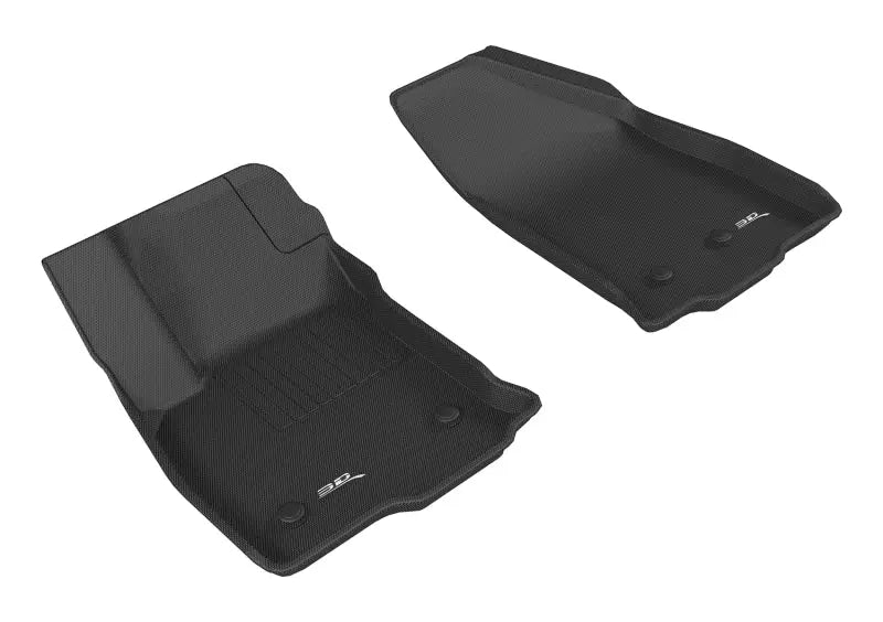 3D MAXpider 2016-2019 Chevrolet Volt Kagu 1st Row Floormat - Black 3D MAXpider