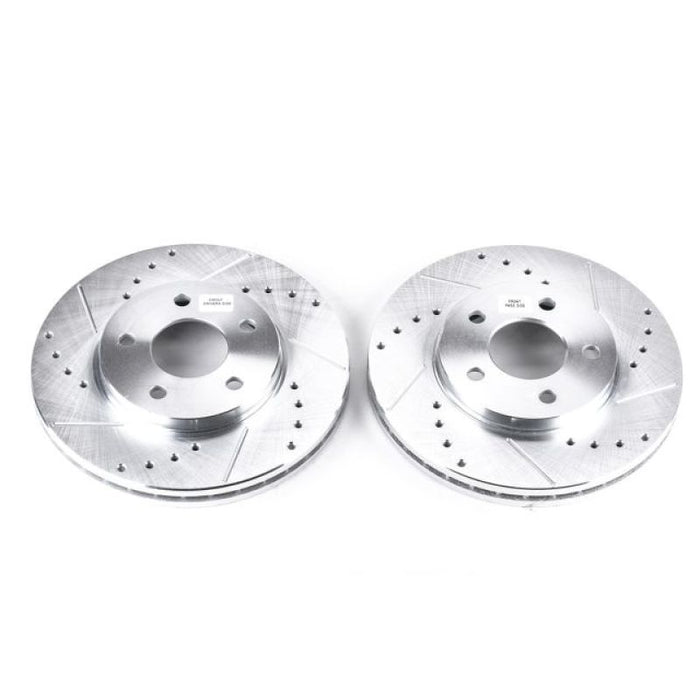 Power Stop 04-08 Chevrolet Malibu Front Evolution Drilled & Slotted Rotors - Pair