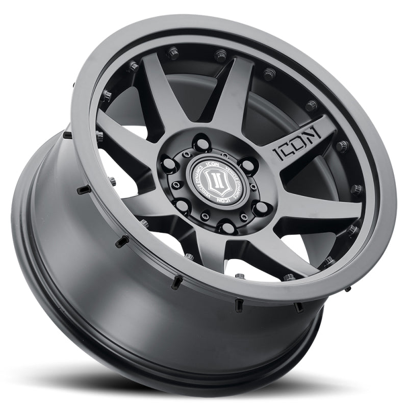 ICON Rebound Pro 17x8.5 5x4.5 0mm Offset 4.75in BS 71.5mm Bore Satin Black Wheel