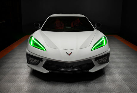 Oracle 20-21 Chevy Corvette C8 RGB+A Headlight DRL Kit - ColorSHIFT w/ Simple Cntrl