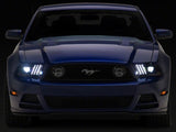 Raxiom 13-14 Ford Mustang LED Projector Headlights SEQL Turn Signals- Blk Housing (Clear Lens)