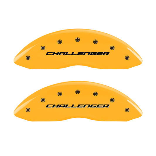 MGP 4 Caliper Covers Engraved Fr Challenger Rr Vintage RT Yellow Finish Black Char 06 Dodge Charger