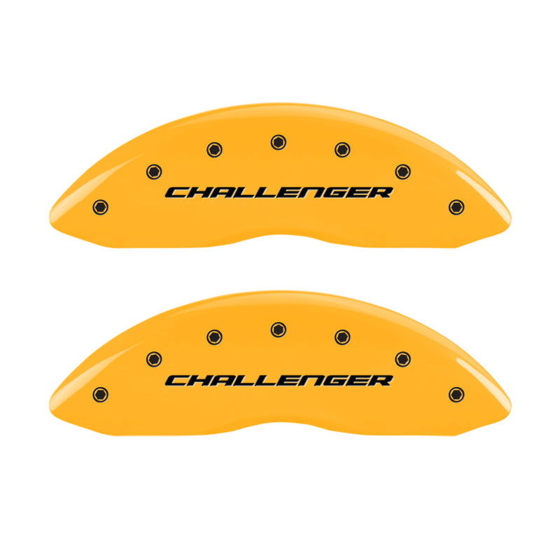 MGP 4 Caliper Covers Engraved Fr Challenger Rr Vintage RT Yellow Finish Black Char 07 Dodge Charger