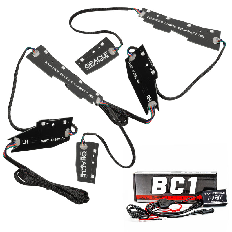 Oracle 16-18 Chevy Camaro RGB+W Headlight DRL Upgrade Kit - ColorSHIFT w/ BC1 Cntrl