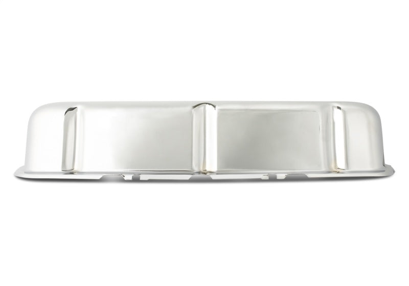 Ford Racing Logo Stamped Steel Valve Covers - Chrome