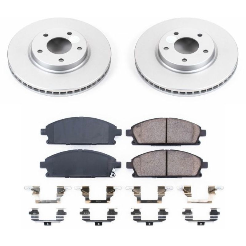 Power Stop 04-09 Nissan Quest Front Z17 Evolution Geomet Coated Brake Kit